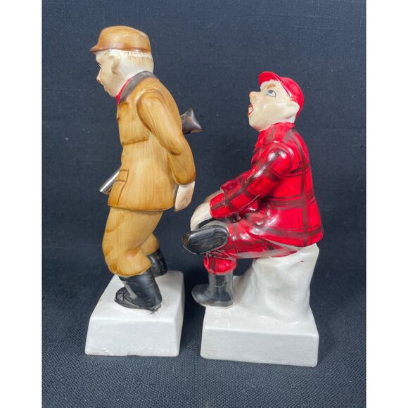Pair of humorous hunter figurines from the 50's Ideal, Japan - Picture 4 of 11